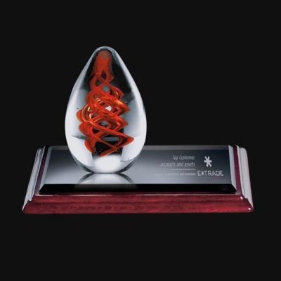 China art glass awards/glass nameplate/crystal award/glass decoration award/crystal art award for sale