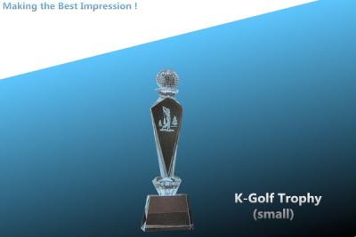 China Crystal trophy/Crystal awards/decoration made of glass/crystal golf trophy/golf award for sale