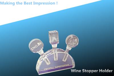 China wine stopper holder/wine stopper/wine stopper rectangle/crystal stopper holder/stopper à venda
