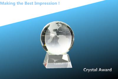 China crystal globe awards/crystal trophy/award/crystal trophies/glass award/globe award cristal for sale
