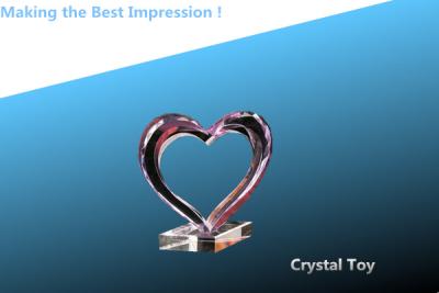 China CRYSTAL heart award/crystal heart craft/crystal heart trophy/crystal award/glass trophy for sale