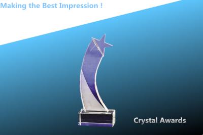 China crystal award/top star award/star tower trophy/crystal top star award/glass star trophy for sale