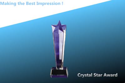 China glass star trophy/top star award/crystal star tower trophy/crystal top star award à venda