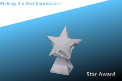 China glass star trophy/top star award/crystal star tower trophy/crystal top star award/star for sale