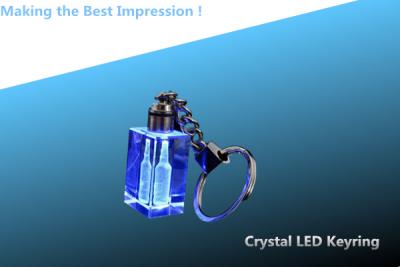 China crystal led keyring/crystal keychain/crystal rectangle keyring/rectangular key chain for sale