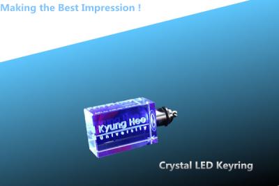 China crystal led keyring/CRYSTAL LED KEYCHAIN/crystal rectangle keyring/LED KEY CHAIN for sale