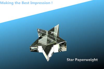 China crystal star/crystal star paperweight/glass paperweight/crystal star award/star paperweigh à venda