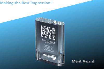 China optic crystal merit award/crystal book award/crystal book trophy/crystal award à venda