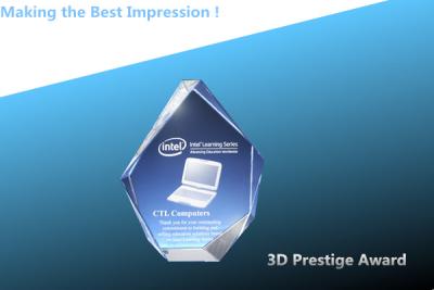China 3D Prestige Corporate Award/3d laser prestige crystal awards/prestige crystal trophy à venda