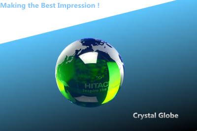 China green globe/crystal globe/crystal ball/crystal sphere/crystal 3d globe/blank crystal ball for sale