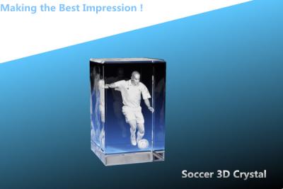 China 3d laser crystal rectangle/3d soccer crystal cube/crystal 3d blank train/large crystal for sale