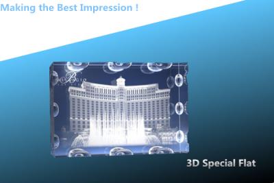 China 3d special flat/thin crystal rectangle/crystal thin rectangle/blank large crystal flat for sale