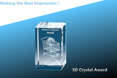 China 3D CRYSTAL AWARD/BLANK 3D CRYSTAL/CRYSTLA BEVELED RECTANGLE/3D CRYSTLA BLOCKS/crystal cube for sale