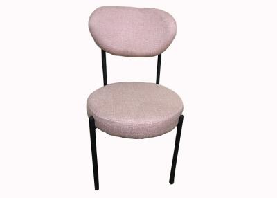 China 46cm 86cm Flannel Fabric Upholstered Dining Chairs for sale