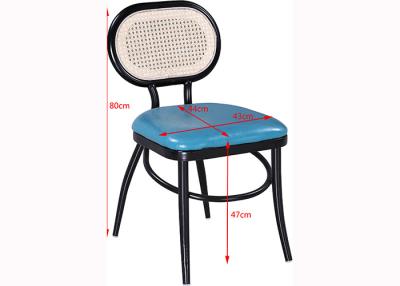 China PU Leather 47cm 80cm Upholstered Restaurant Dining Chairs for sale