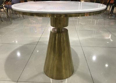 China Anti Permeation 80cm Stainless Steel Marble Coffee Table for sale