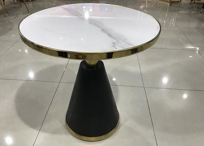 China Round Contemporary 75cm 80cm Marble Iron Coffee Table for sale