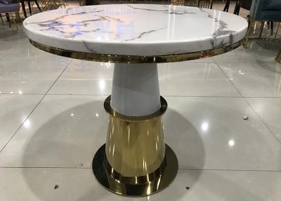 China Low Key Luxury 80cm 74cm Wrought Iron Marble Coffee Table for sale