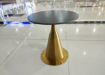 China Easy Cleaning Stainless Steel 50cm Gold Plated Coffee Table for sale