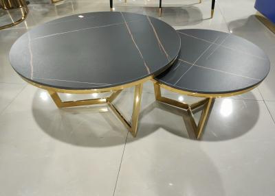China Solid Frame 80cm 45cm Gold Plated Coffee Table for sale