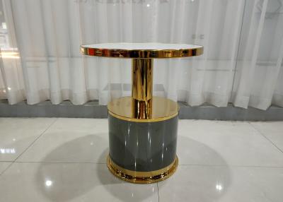 China Improved Paint Layer 65cm 60cm Gold Plated Coffee Table for sale