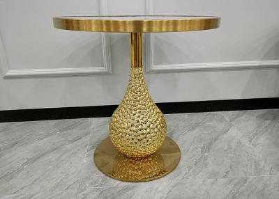 China Ronda moderna de la mesa de centro de la forja del mármol nórdico de oro del Odm anticolisión en venta