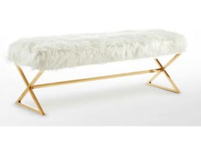 China Firm Welding Velvet Dining Bench Seat 45cm Height for sale