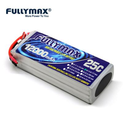 China 4s 12000mah Lipo Battery 14.8v 25C High Capacity Private Hobbyist Drone Battery Pack for sale