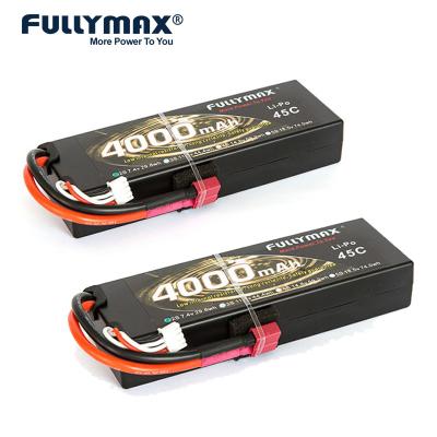 China 2S 45C 7.4 V 4000mah Battery Rechargeable Lithium Ion RC Model Battery for sale