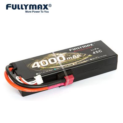 China Fullymax 3S Lipo Battery 45C 4000mAh 11.1V 3s 4000mah Lipo Battery Rc Car Toys Lead Wires for sale