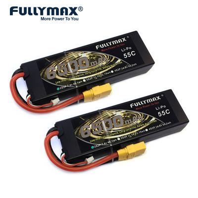 China Fullymax 7.4v 2s Lipo Battery 55C 6500mAh 10000mah 2s2p Lipo  RC Model Battery for sale