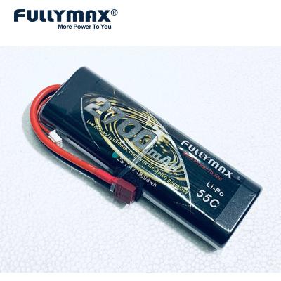 中国 Lipo 2s 2700mah 55C 2s Rc電池7.4vの模型飛行機電池のFullymax Lipo電池 販売のため