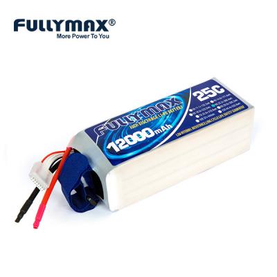 China 12000mah 6s Lipo Rechargeable Battery 22.2V 25C Commercial Drone Battery for sale