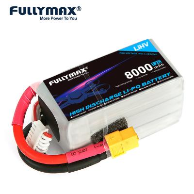 China 6s 8000mah Lipo Battery 23.52V 12C 6 Cell High Discharge Lithium Polymer Battery 8000mah for sale