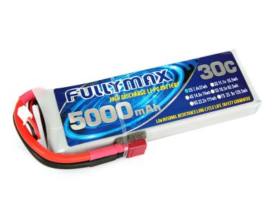 China Fullymax 7.4V 5000mAh 2S 30C Lipo Battery with DEANS/T-Plug for RC nitro Cars Rc Helicopters for sale