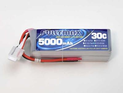 China FULLYMAX LiPo Battery Pack 30C 5000mAh 5S 18.5V for RC Heli, Fix-wing aircraft, RC airplanes，F3A aerobatic for sale
