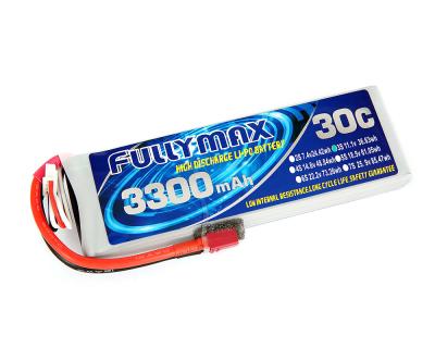 China FULLYMAX LiPo Battery Pack 30C 3300mAh 3S 11.1V with T Plug for RC cars Truck boat aircraft helicopters à venda