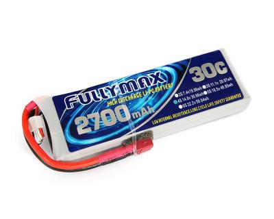 China FULLYMAX LiPo Battery Pack 30C 2700mAh 4S 14.8V with T Plug for RC cars RC aircraft RC airplane à venda