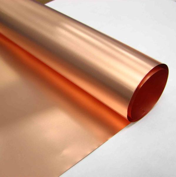 200 Degree 1N/Mm Thin ED Copper Foil 99.8% Purity None Pinholes