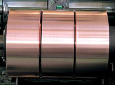China tiras da folha do cobre da espessura de 0.05mm, estratificação da folha do cobre da bateria do revestimento do moinho à venda