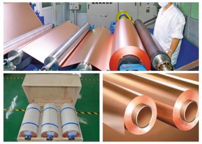 China CCL-Kupferblech-Metallrolle für kupferne plattierte lamellenförmig angeordnete rote Farbe CCL zu verkaufen