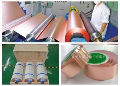 China Thin Copper Foil Excellent Uniformity / Infiltration 500 - 5000m Length for sale