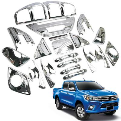 China Eco Friendly Plastic Car Chrome Kit Sliver And Black Color For Hilux Revo 2015+ for sale