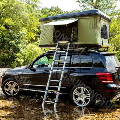 China OEM Manufacturer Wholesale Universal Black ABS Hard Shell 4x4 Hard Rooftop Top Roof Tent for Suv NISSAN TOYOTA PRADO for sale