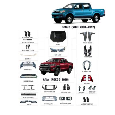 China 2012 Vigo Upgrade To Hilux Rocco 2021 4x4 Car Body Accessories for sale