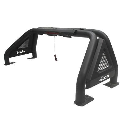 China Powder Coating Toyota Hilux Roll Bar Matte Surface Steel With Brake LED Light for sale