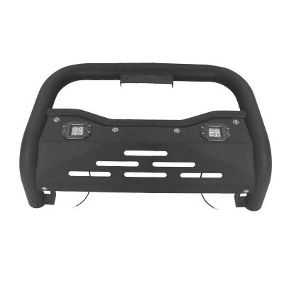 China Wholesale 4x4 Parts Paint Black Bull Bar Replacement Steel Black Front Bumper Guard For Hilux Revo for sale