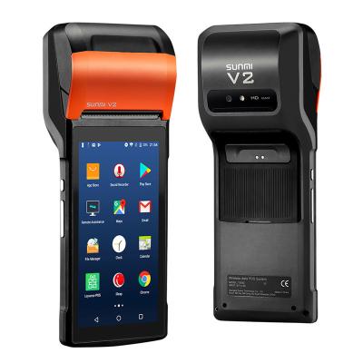 China Android 7.1 Rugged PDA Handheld POS Printer 58mm Terminal Sunmi V2 PDA With  Camera for sale