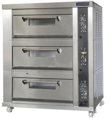 China Electric / Gas 50kg/Hr 3 Decks 9 Trays Bread Deck Oven for sale