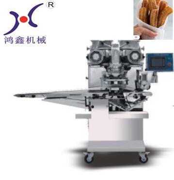 China 1.5KW Two Hopper Churro Food Encrusting Machine for sale